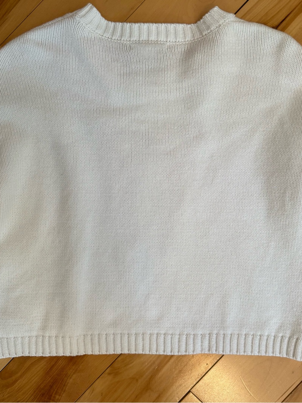 Sincerly Jules Cream Crewneck Sweater with Pink Bow - Picture 4 of 4